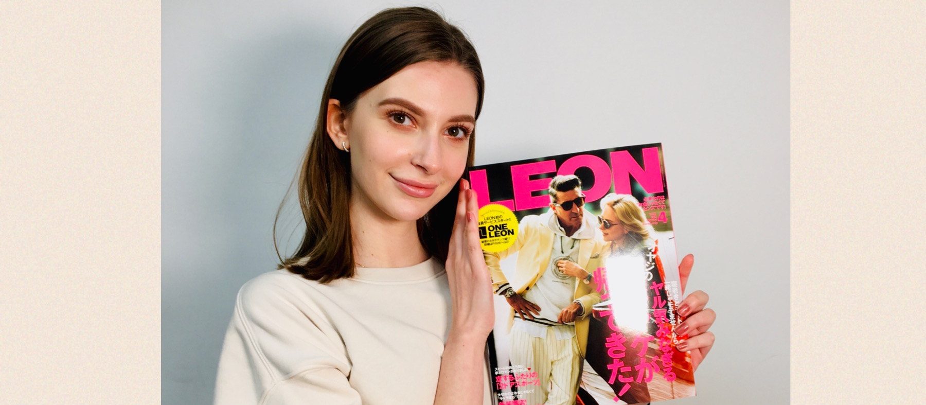 カロリーナが雑誌「LEON」でモデルをやらせて頂きました。